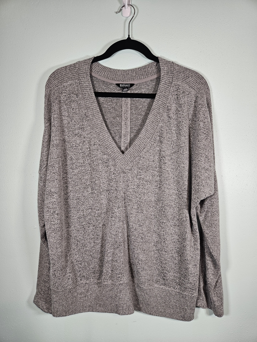 Buffalo David Bitton Women's V-Neck Sweater - Taupe Heather
